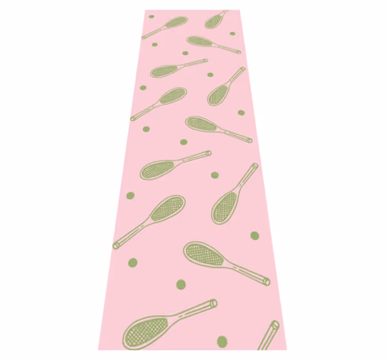 Tapis vinyle chambre motif raquettes de tennis seamless - TenStickers