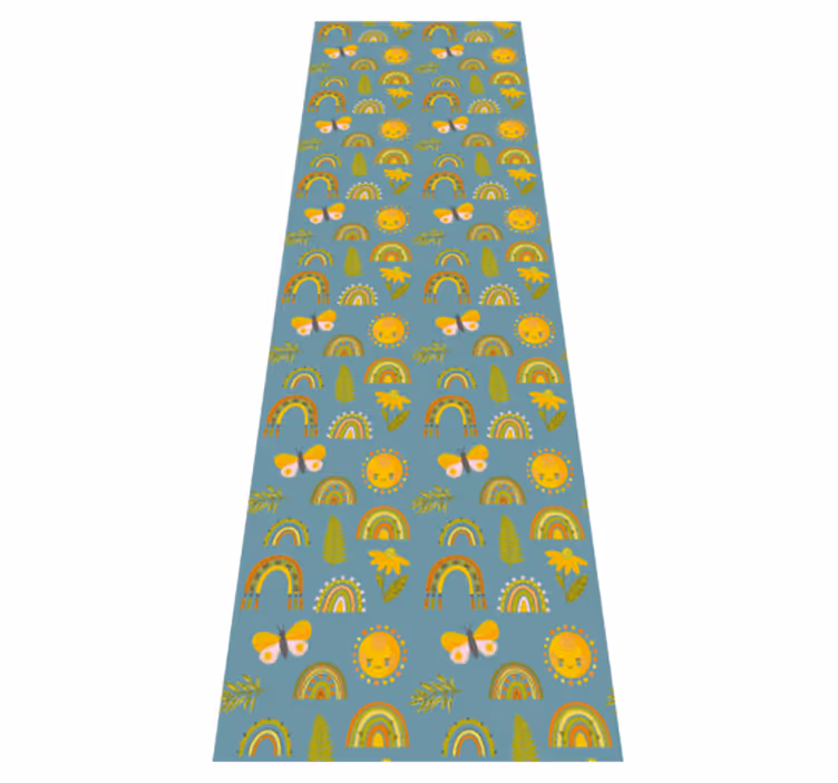 Tapis vinyle chambre motif dessiné à la main épais - TenStickers
