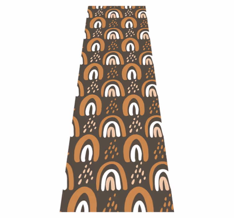 Tapis vinyle chambre motif arc-en-ciel avec pluie - TenStickers