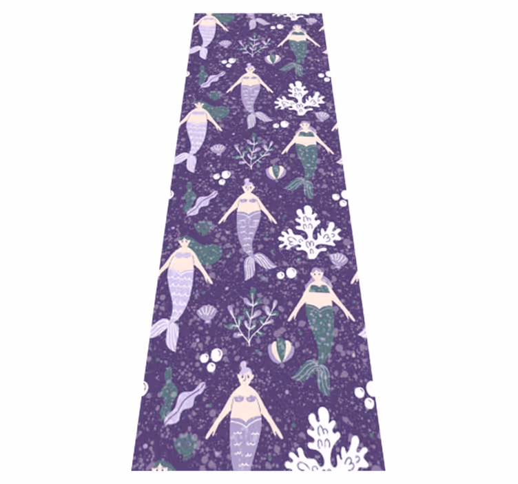 Tapis vinyle chambre éclabousse de sirène - TenStickers