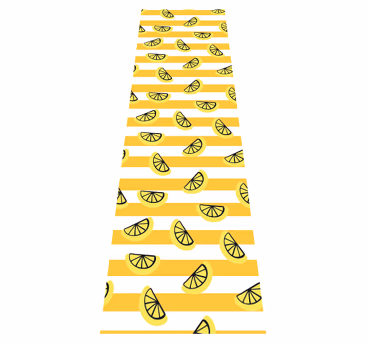 Tapis vinyle chambre motifs citrons - TenStickers