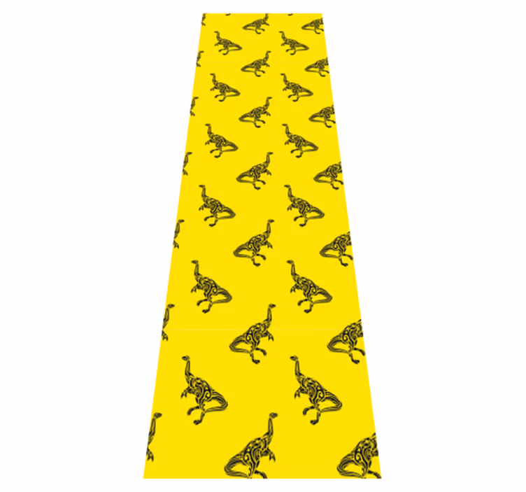 Tapis vinyle chambre symboles de brachiosaure jaune - TenStickers