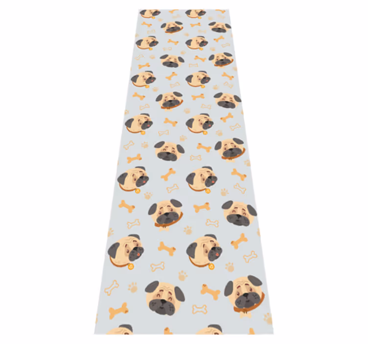 Tapis vinyle chambre motif chiots bulldog anglais - TenStickers