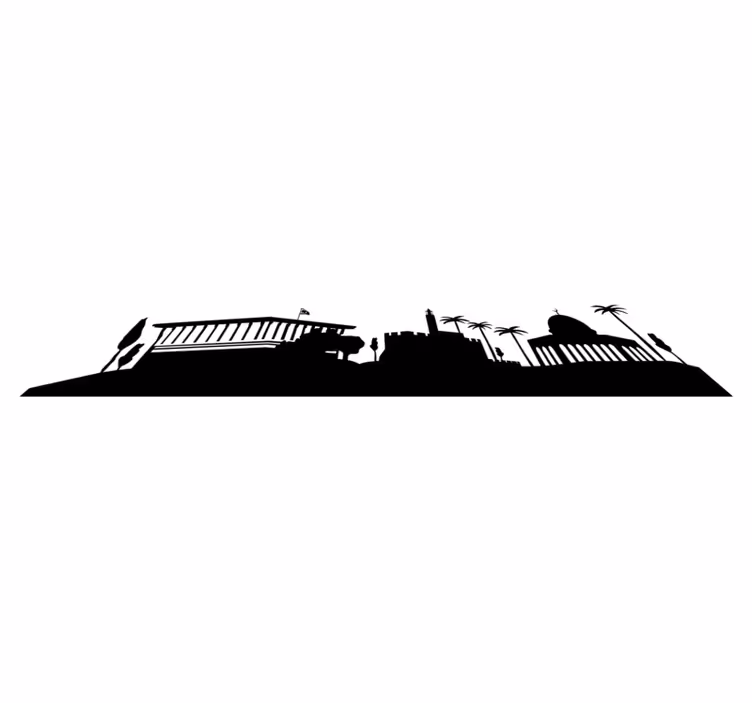 Tapis vinyle chambre skyline de jérusalem - TenStickers