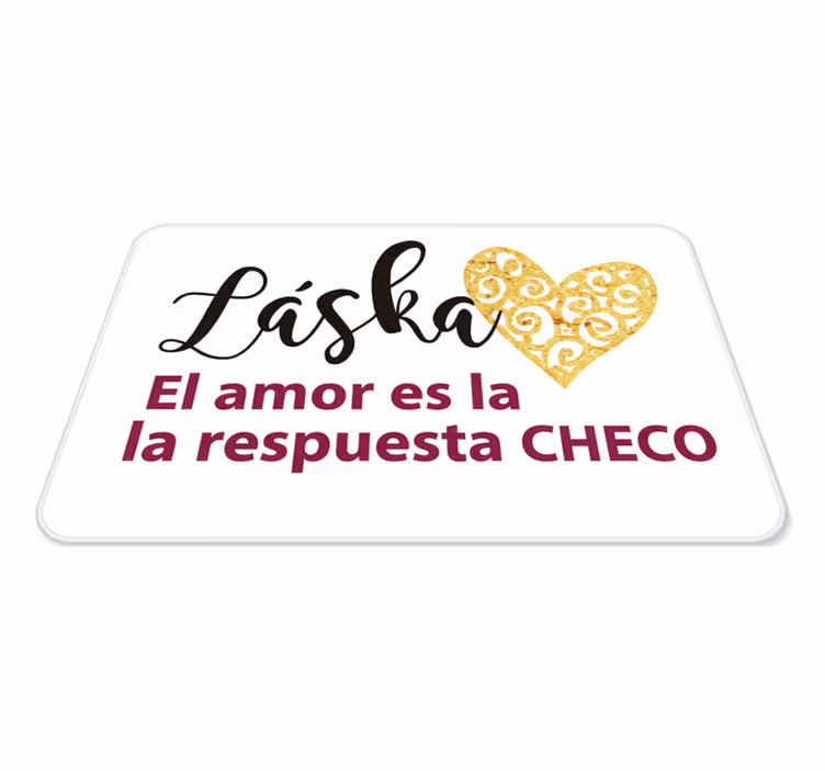 Tapis vinyle chambre l'amour est la réponse - TenStickers