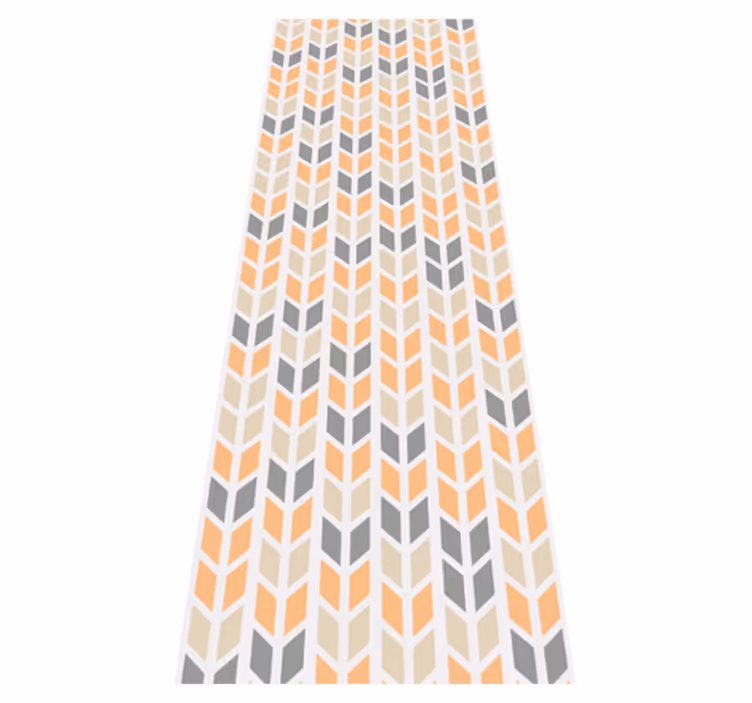 Tapis vinyle nordique fleurs géométriques - TenStickers