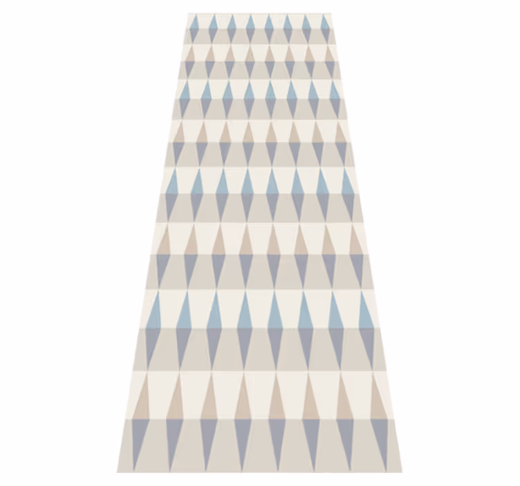 Tapis vinyle nordique bleu ciel géométrique - TenStickers