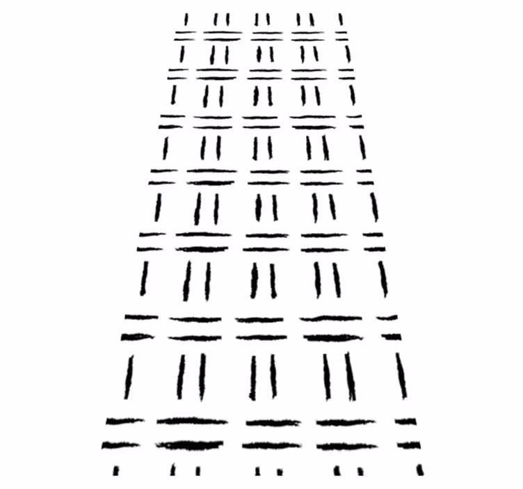 Tapis vinyle nordique motif lignes noires irrégulières - TenStickers