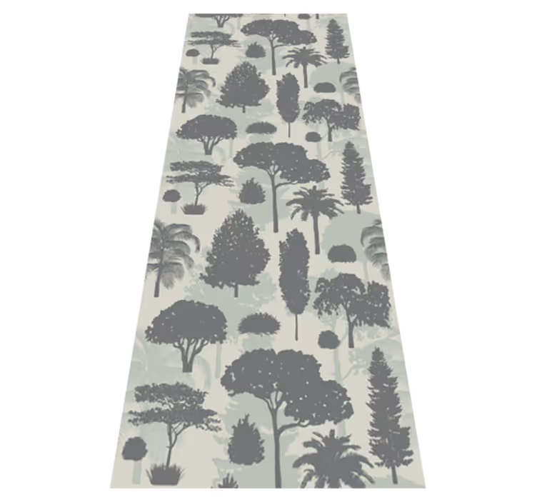 Tapis vinyle nordique motifs d'arbres nordiques - TenStickers