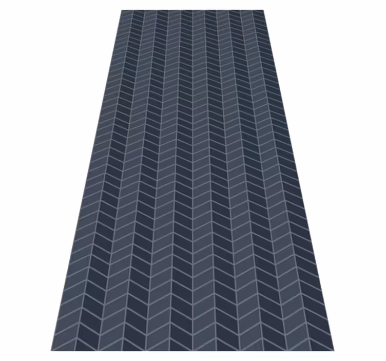 Tapis vinyle nordique motif tubes cubiques bleus - TenStickers