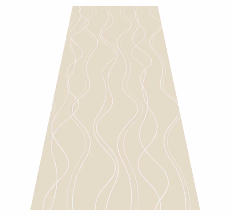 Tapis vinyle nordique motif art blanc et beige - TenStickers