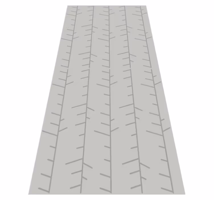 Tapis vinyle nordique motif lignes verticales grises - TenStickers