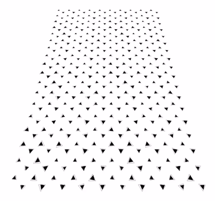 Tapis vinyle nordique triangles 3d noirs et gris - TenStickers