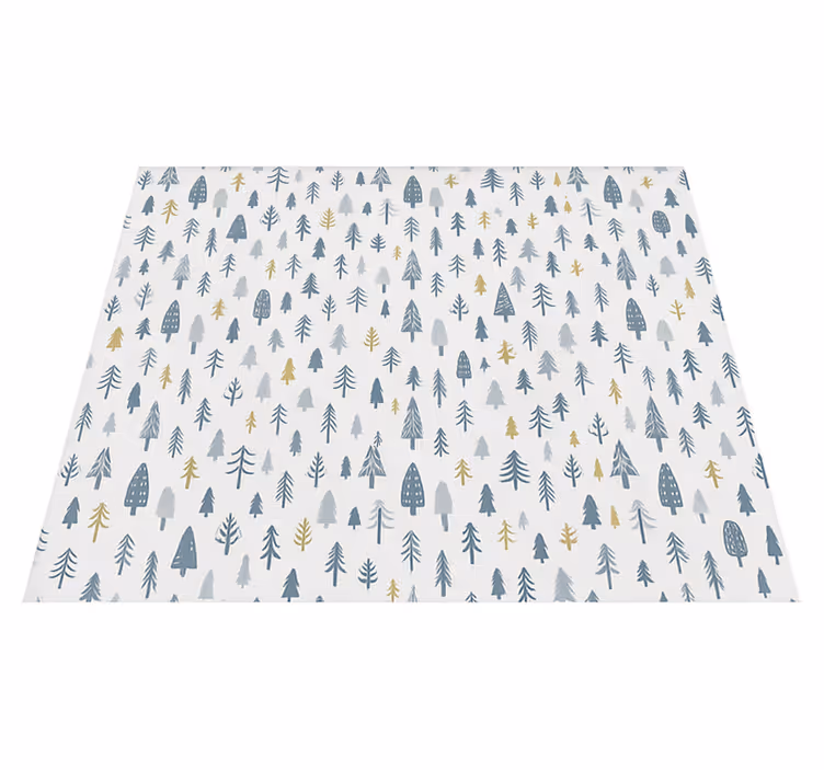 Tapis vinyle nordique scène de forêt d'hiver - TenStickers