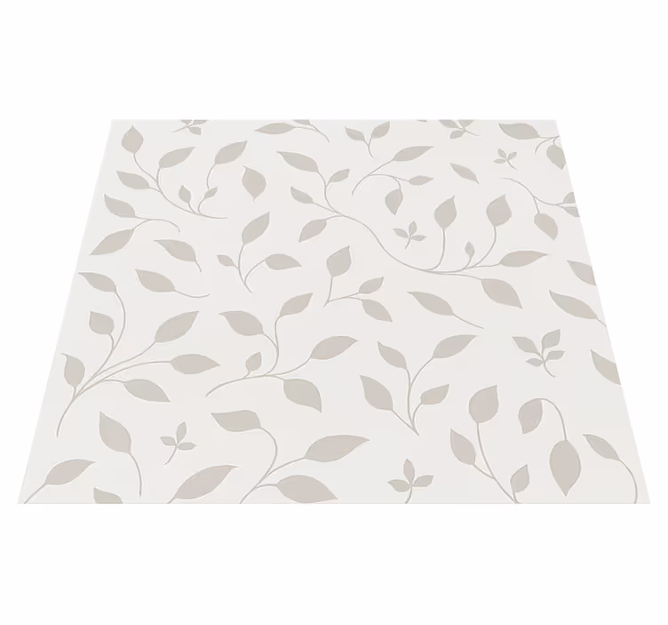 Tapis vinyle nordique motif floral apaisant - TenStickers