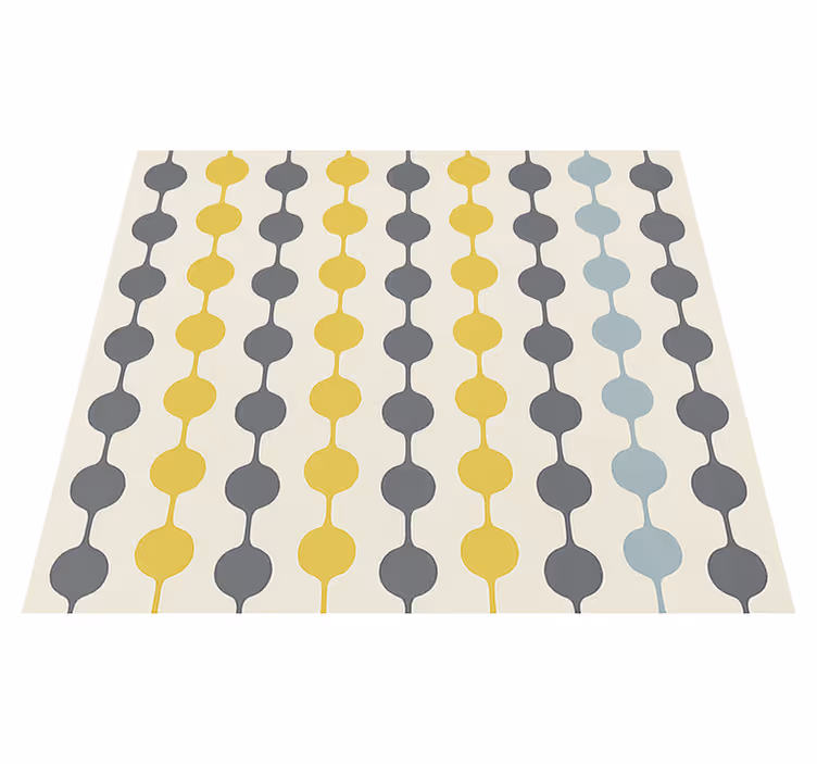 Tapis vinyle nordique cercles colorés suspendus - TenStickers