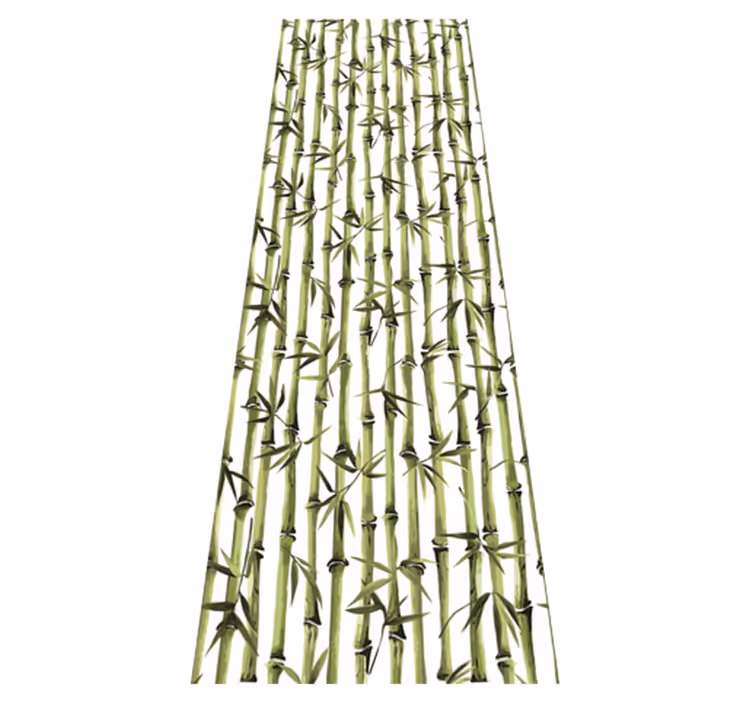 Tapis vinyle nature motifs branches de bambou - TenStickers