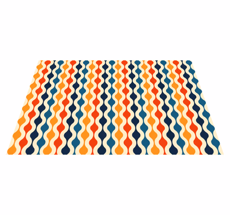 Tapis vinyle vintage vague des années 70 - TenStickers
