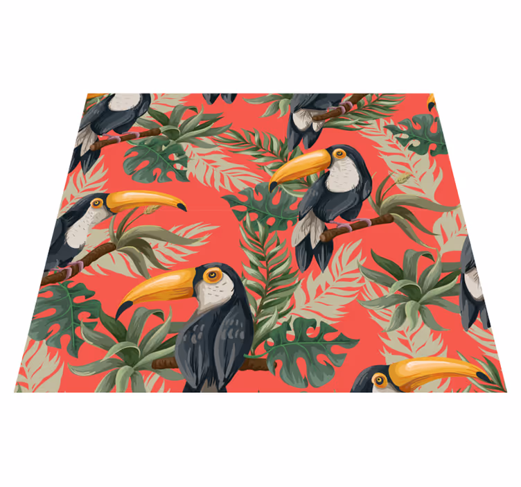 Tapis vinyle animal toucans tropicaux décoratifs - TenStickers