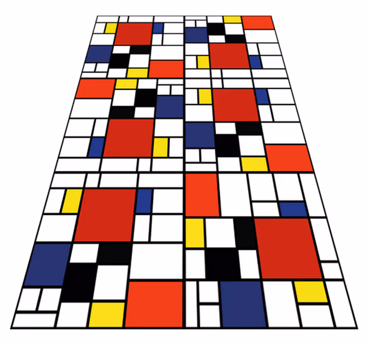 Tapis vinyle design moderne blocs de couleur abstraits - TenStickers