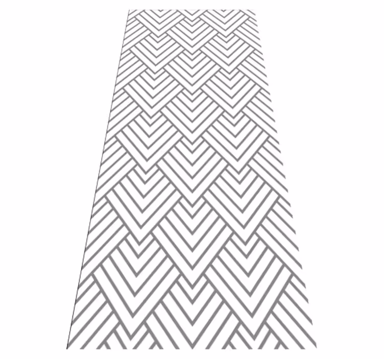 Tapis vinyle texture motif triangles blancs géométriques - TenStickers