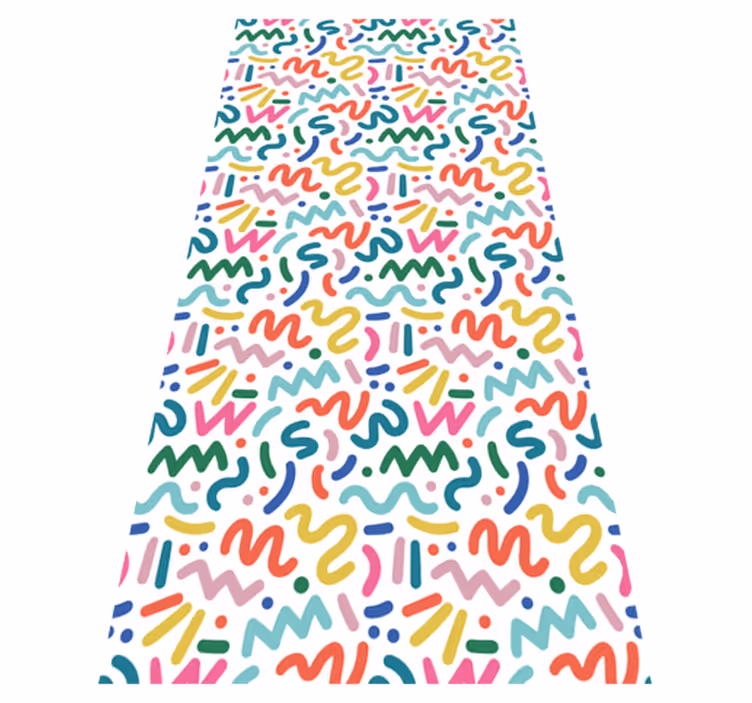 Tapis vinyle texture formes colorées abstraites - TenStickers