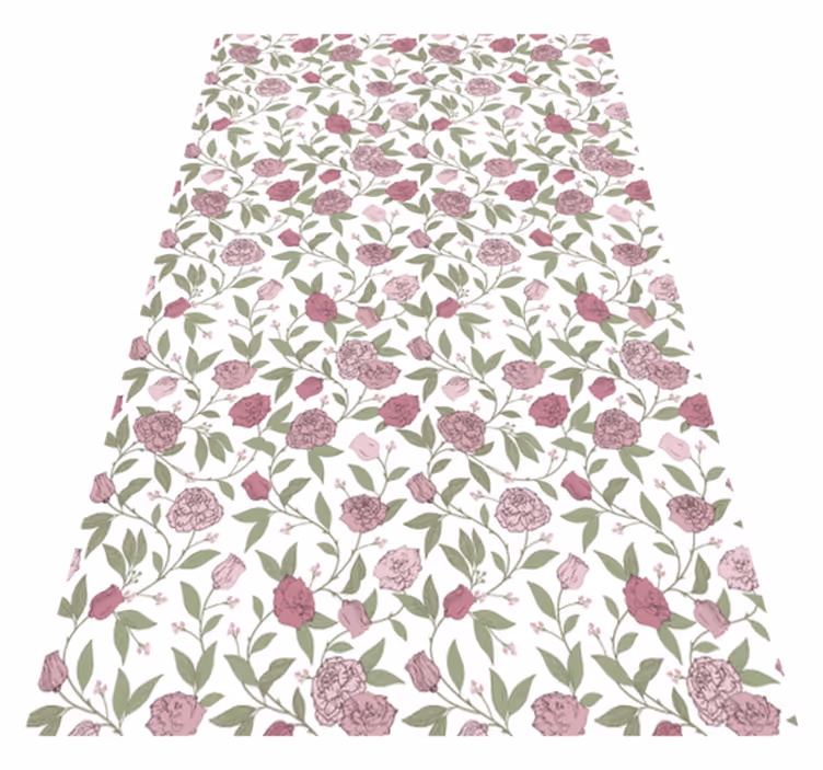 Tapis vinyle vintage roses vintage rose pâle - TenStickers