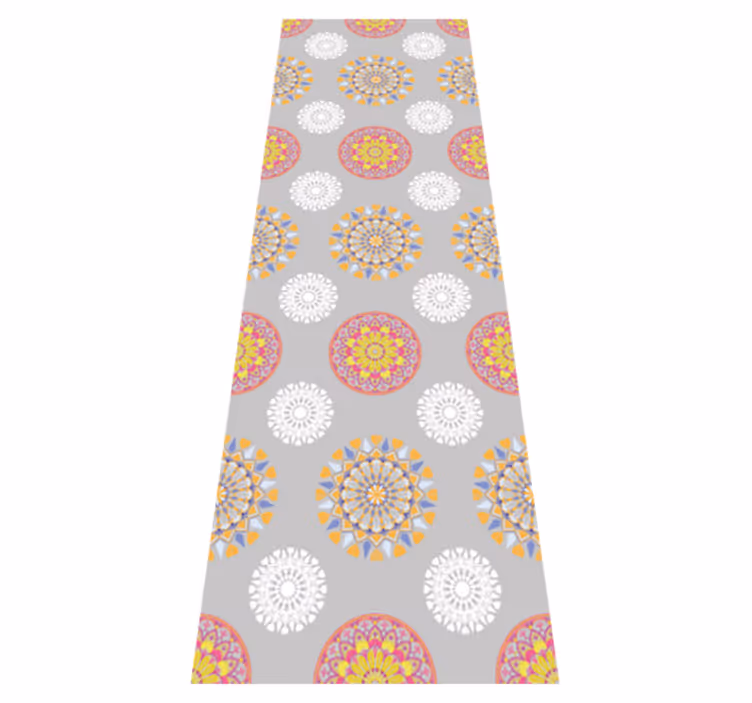 Tapis vinyle vintage cercles mandala lumineux - TenStickers