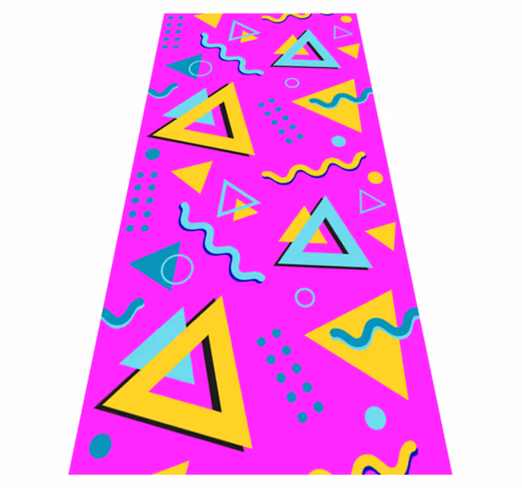 Tapis vinyle vintage formes géométriques rétro 80 - TenStickers