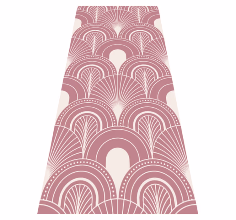 Tapis vinyle vintage style arc en rose gold - TenStickers