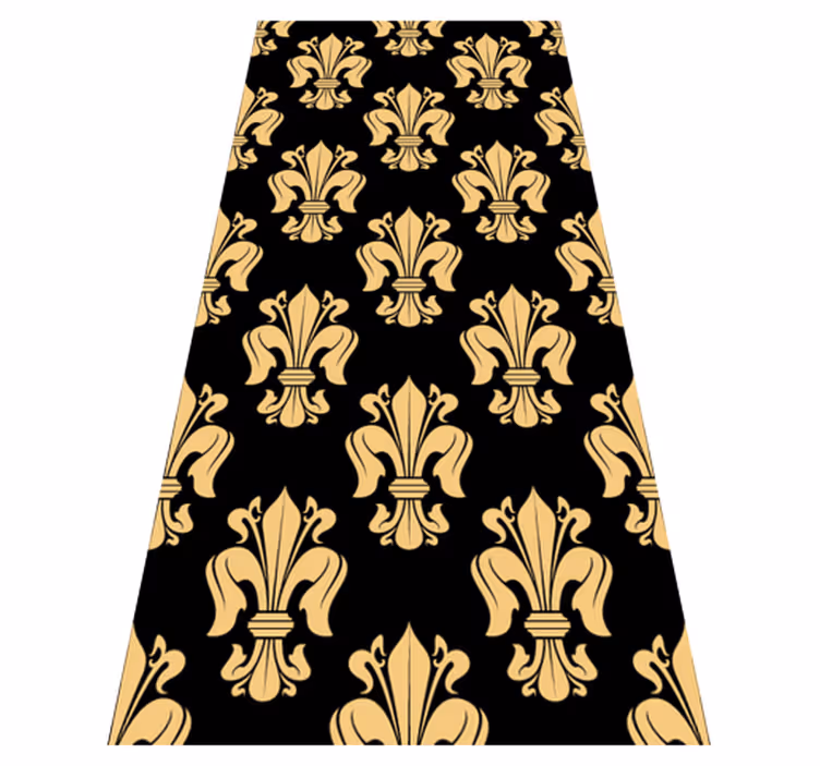 Tapis vinyle vintage motif fleur-de-lis - TenStickers