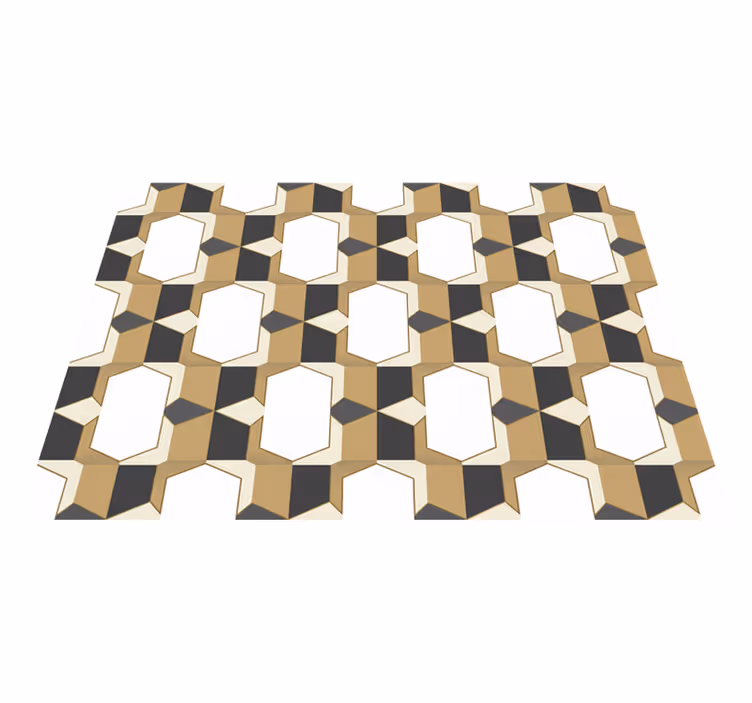Tapis vinyle vintage motif damier - TenStickers