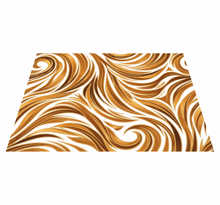 Tapis vinyle vintage motifs fourrure dorée - TenStickers