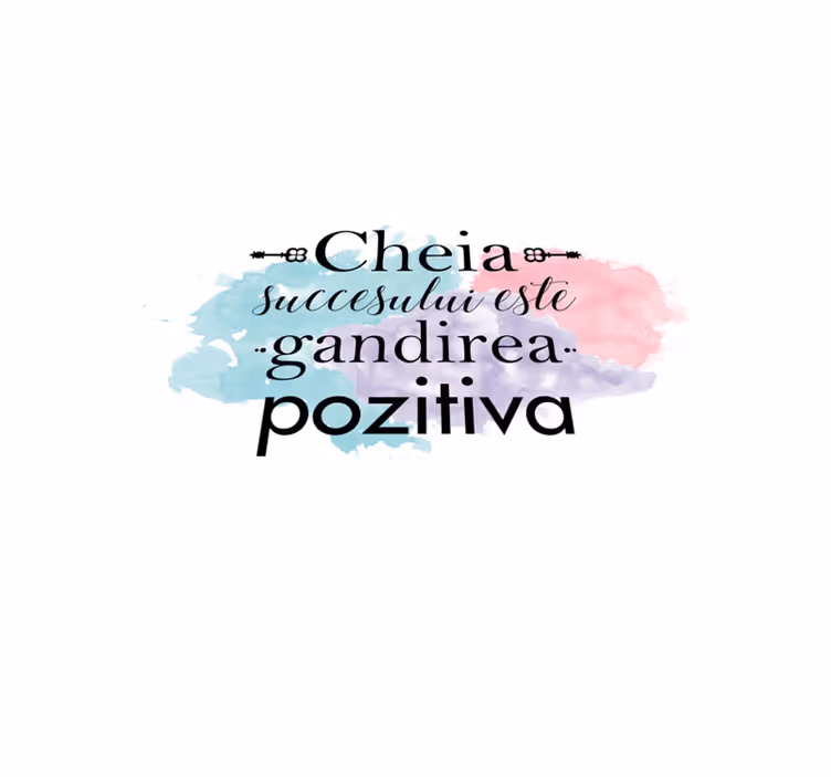 Tapis vinyle citation pensée positive pour réussir - TenStickers