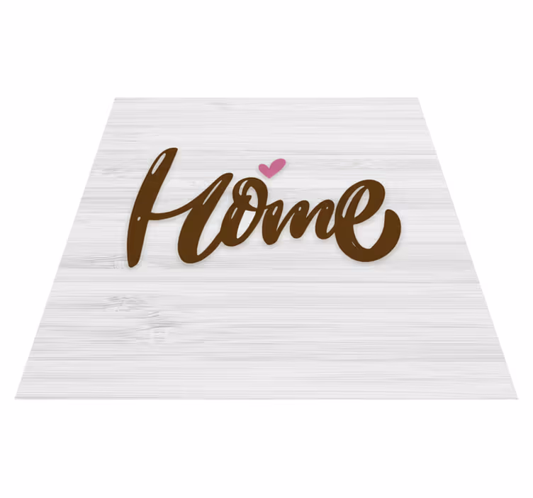 Tapis vinyle citation maison blanche vintage sur bois - TenStickers