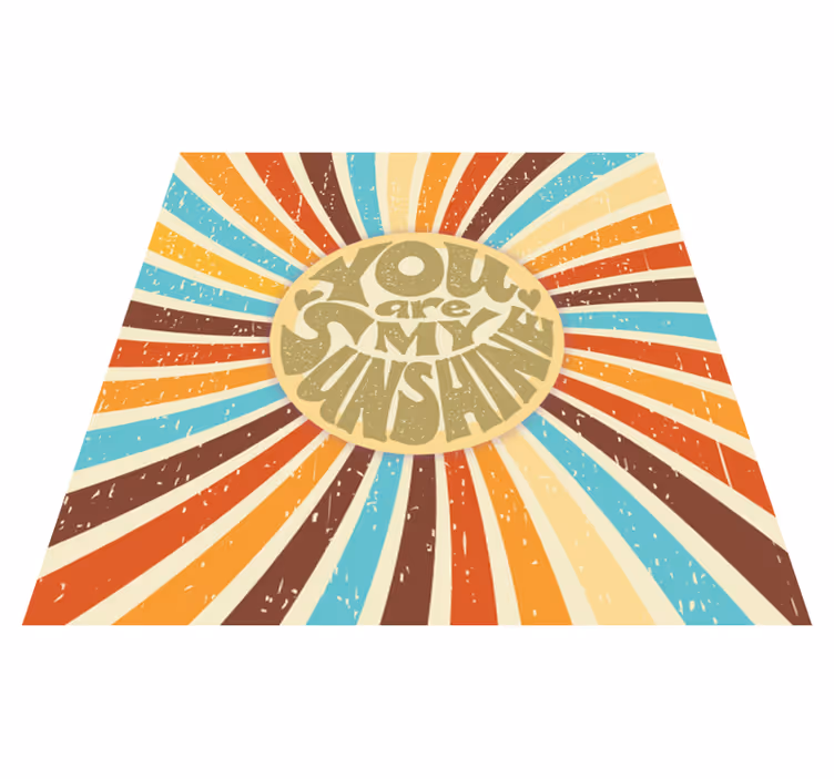 Tapis vinyle citation tu es mon soleil - TenStickers