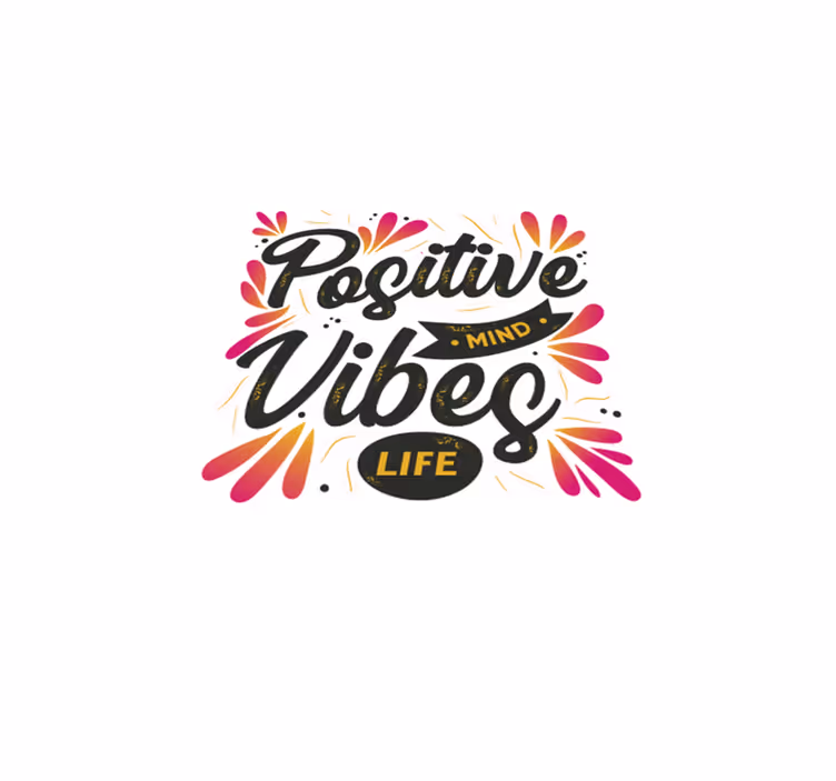 Tapis vinyle citation esprit positif, bonnes vibrations - TenStickers