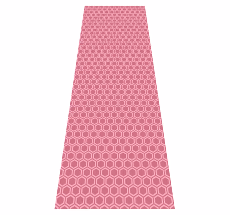 Tapis vinyle texture motif hexagonal rose - TenStickers
