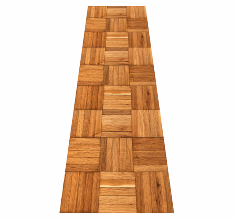 Tapis vinyle texture motif carreaux bois marron - TenStickers
