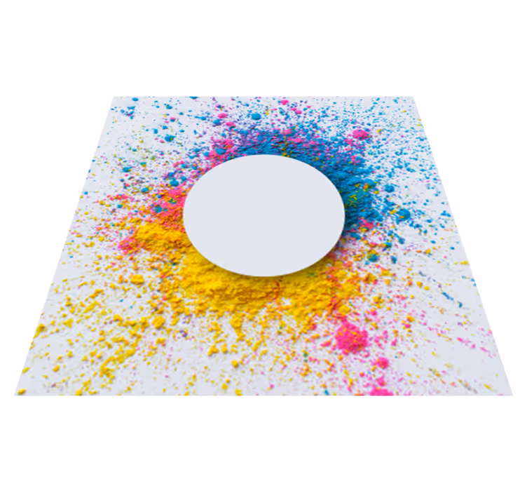 Tapis vinyle géométrique Éclaboussure circulaire - TenStickers