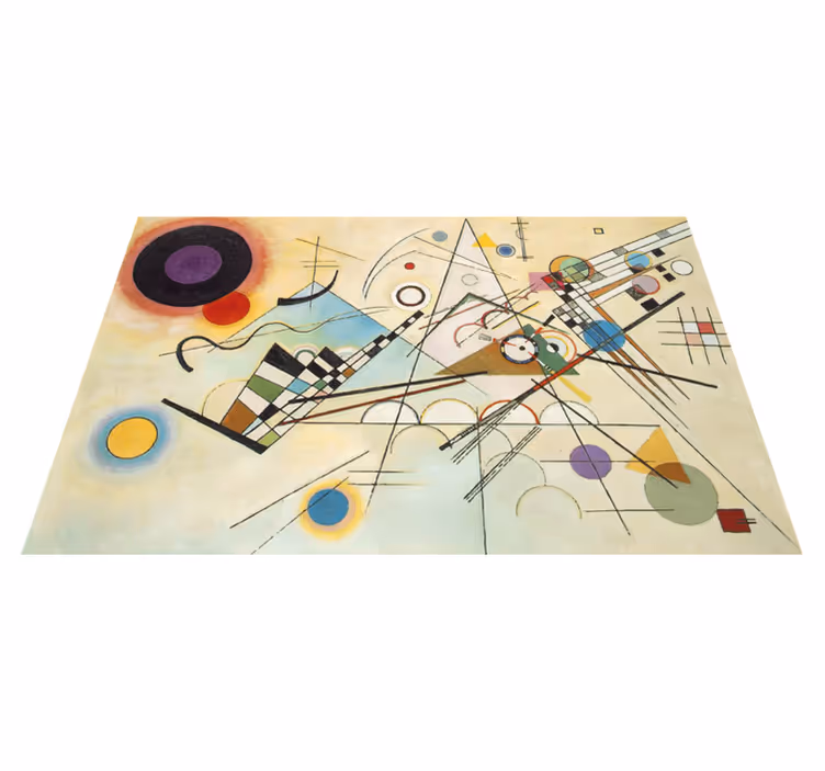 Tapis vinyle géométrique peinture artistique incroyable - TenStickers