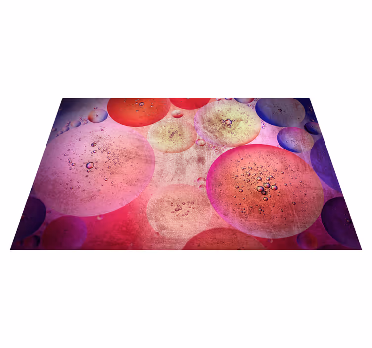 Tapis vinyle géométrique motifs circulaires modernes - TenStickers