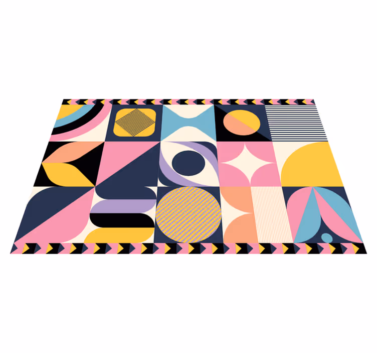 Tapis vinyle géométrique art géométrique multiformes - TenStickers