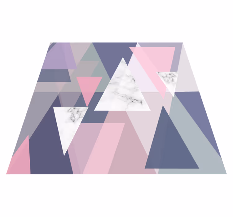 Tapis vinyle géométrique triangles en 3d - TenStickers