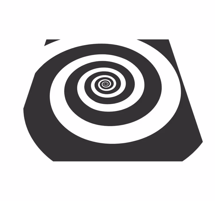Tapis vinyle géométrique mouvement spiral - TenStickers