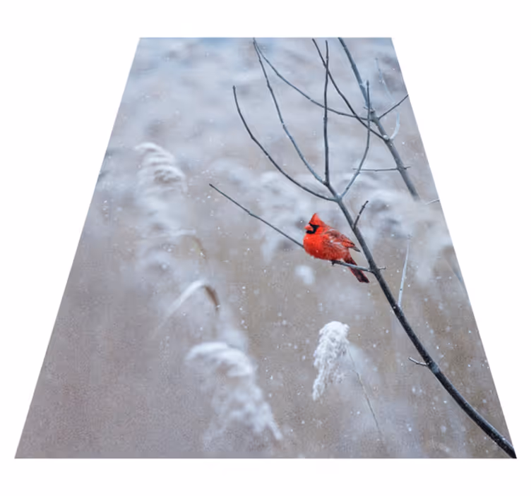 Tapis vinyle noël oiseau de noël - TenStickers