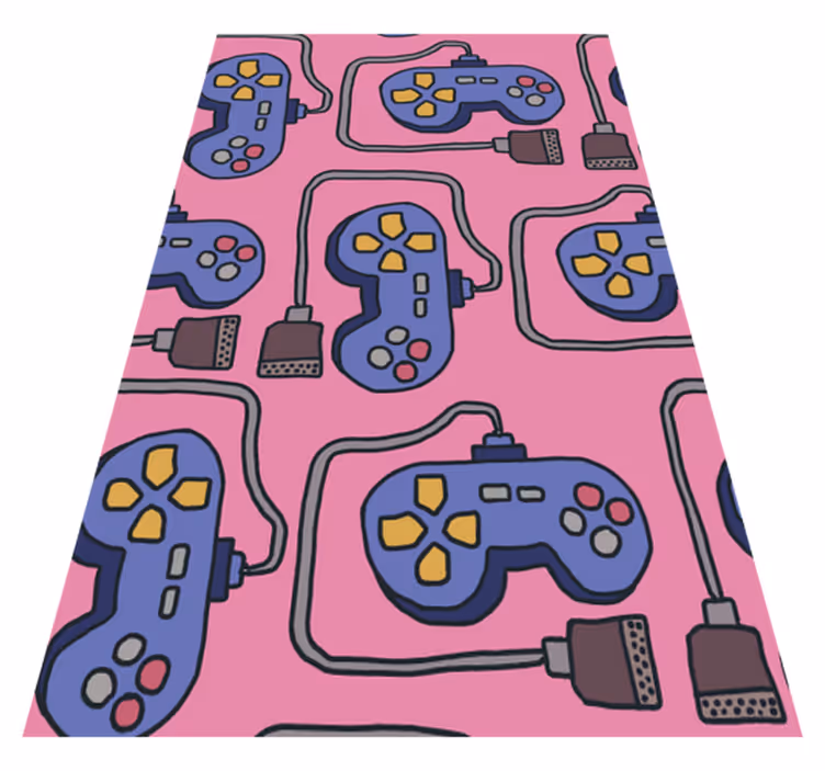 Tapis vinyle jeux motif manette rétro - TenStickers