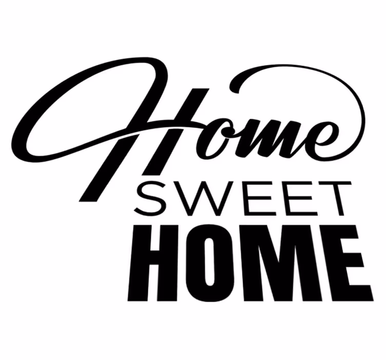 Tapis vinyle entrée style minimaliste home sweet home - TenStickers