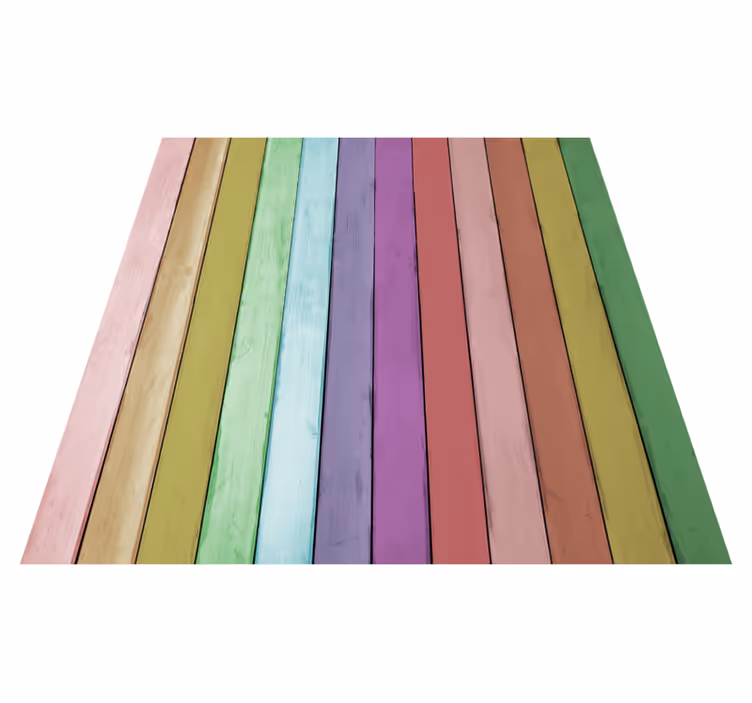 Tapis vinyle entrée lames en bois clair - TenStickers