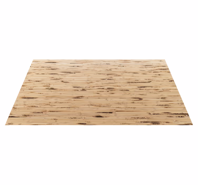 Tapis vinyle entrée bâtons en bois brun clair horizontal - TenStickers